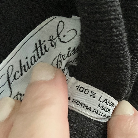 Vintage Men’s Knit Sweater Schiatti for Brisson-Brisson Turtleneck Wool Gray M - Picture 7 of 14